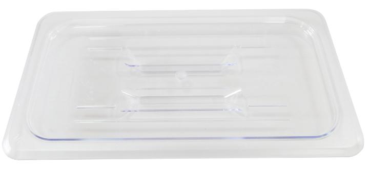 Polycarbonate Third-size Clear Solid Cover for Food Pan 1 Polycarbonate Third-size Clear Solid Cover for Food Pan